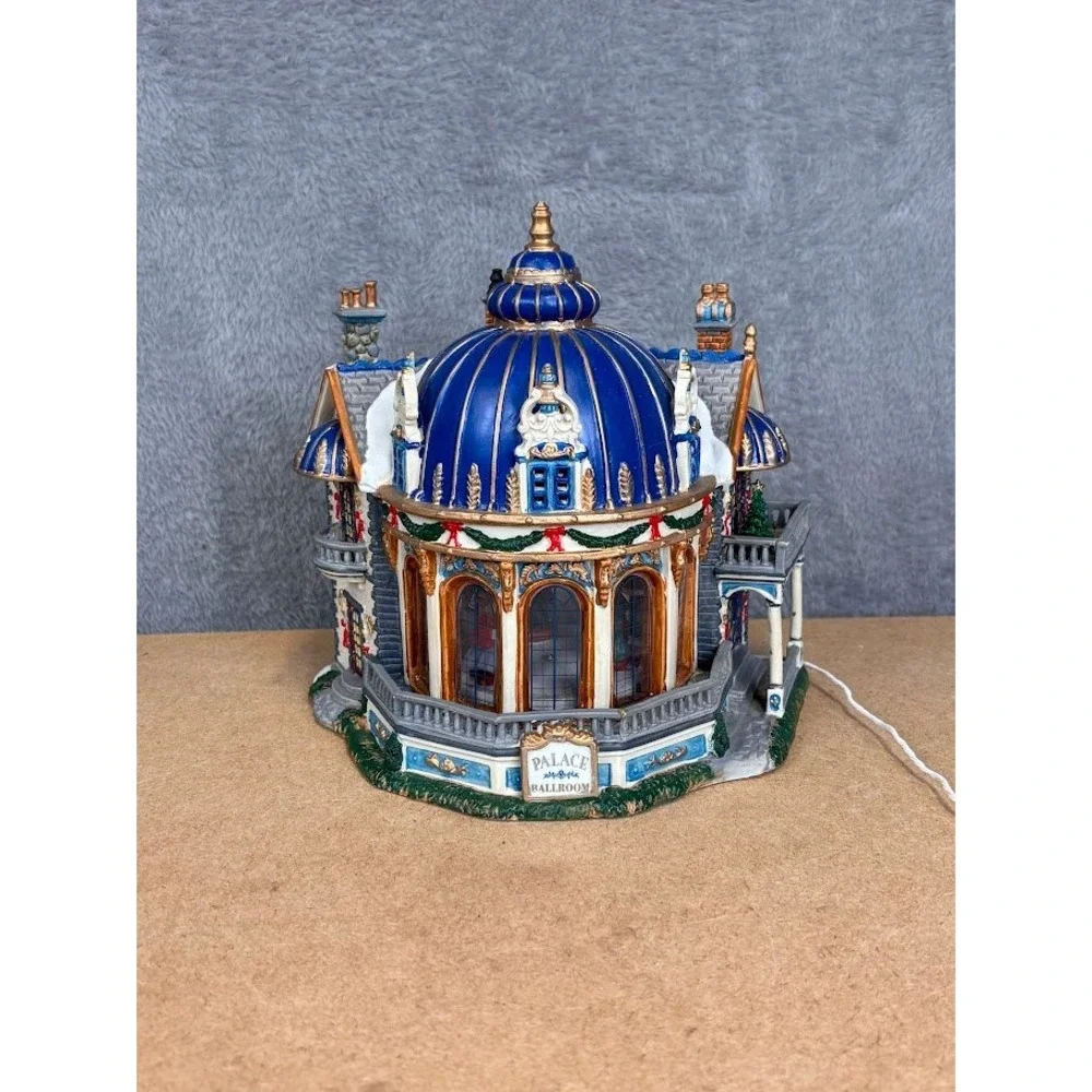 Lemax‎ Caddington Village Palace Ballroom Lighted Christmas Building  Blue
